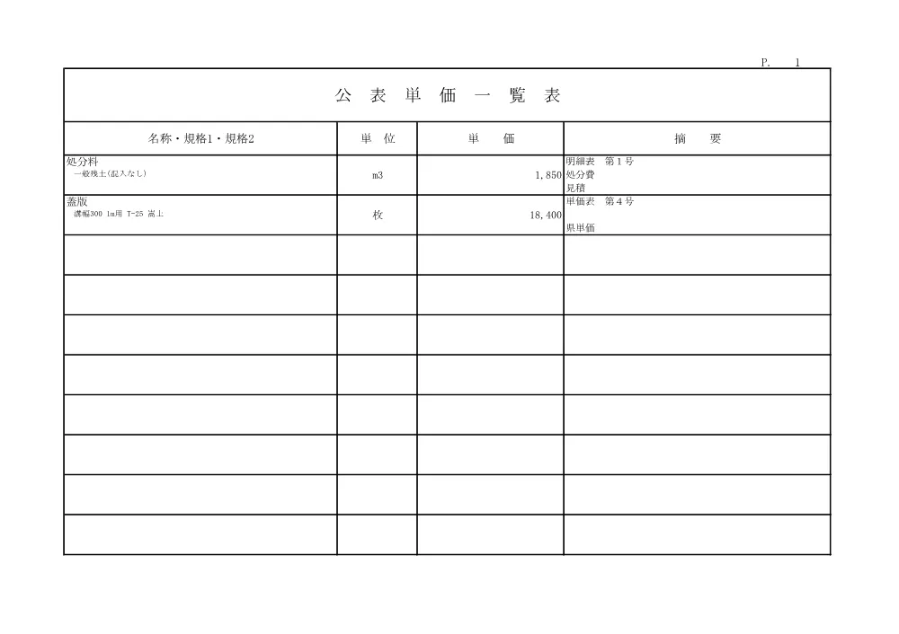 R08河改5-4-1(公表単価)実施.pdf 1ページ目のプレビュー