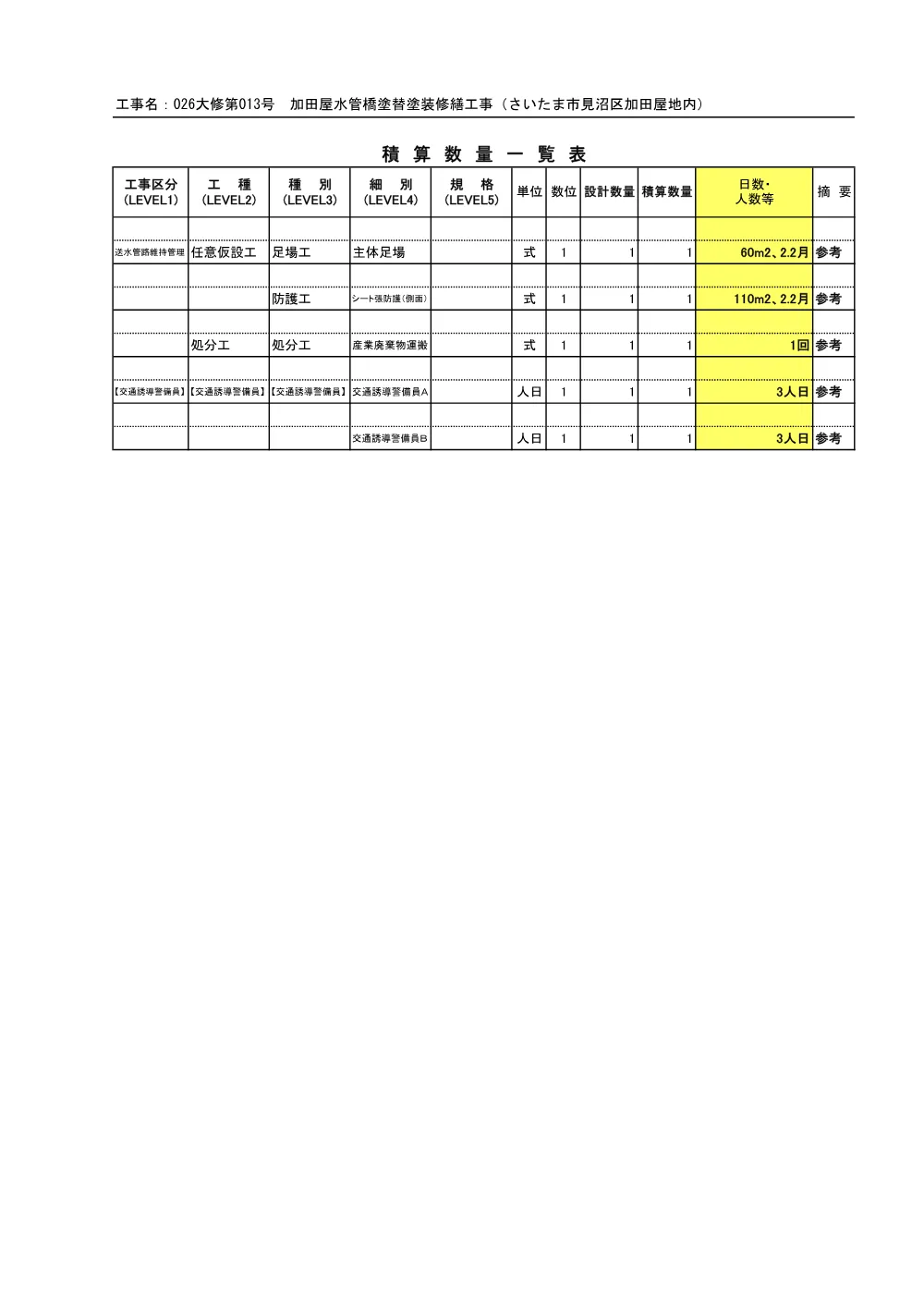 5.積算参考資料（026大修第013号）.pdf 2ページ目のプレビュー