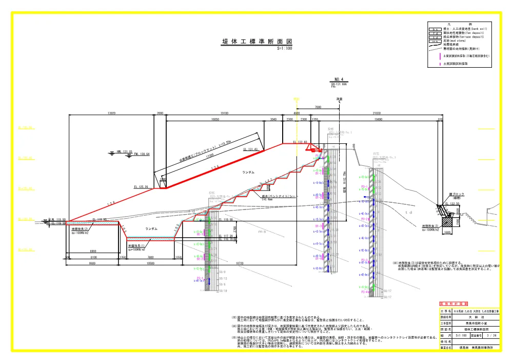 Ｒ８馬耕 ため池 大師池 ため池整備工事（設計図面）.pdf 3ページ目のプレビュー