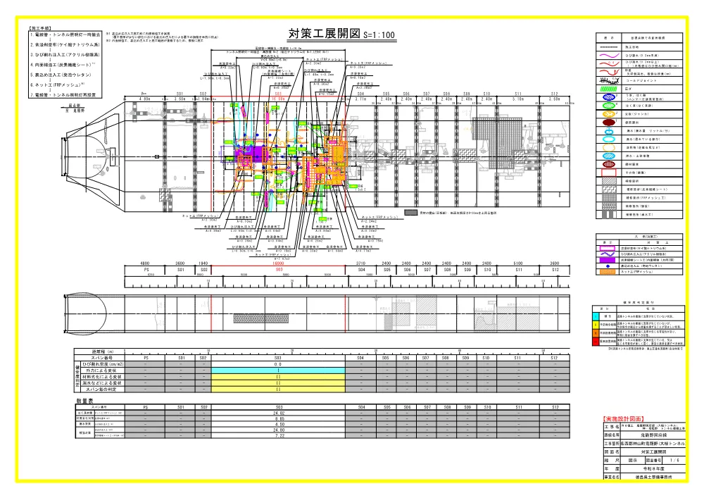 Ｒ８徳土 鬼籠野国府線（大桜トンネル） 神・鬼籠野 トンネル修繕工事（設計図面）.pdf 1ページ目のプレビュー