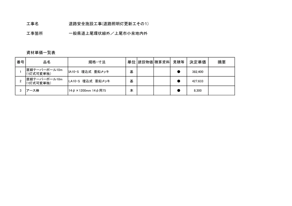 ④_積算参考資料（道路照明灯更新工その１）.pdf 3ページ目のプレビュー