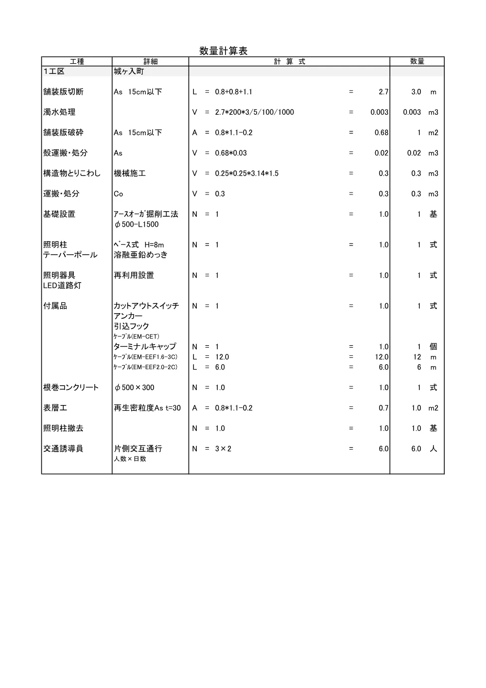 2026108013数量調書.pdf 1ページ目のプレビュー