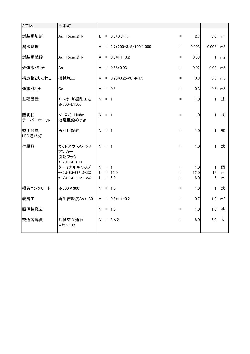 2026108013数量調書.pdf 2ページ目のプレビュー