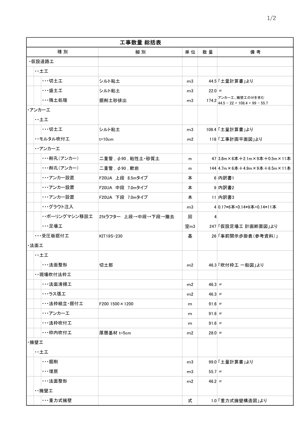 4967315_05数量表.pdf 1ページ目のプレビュー