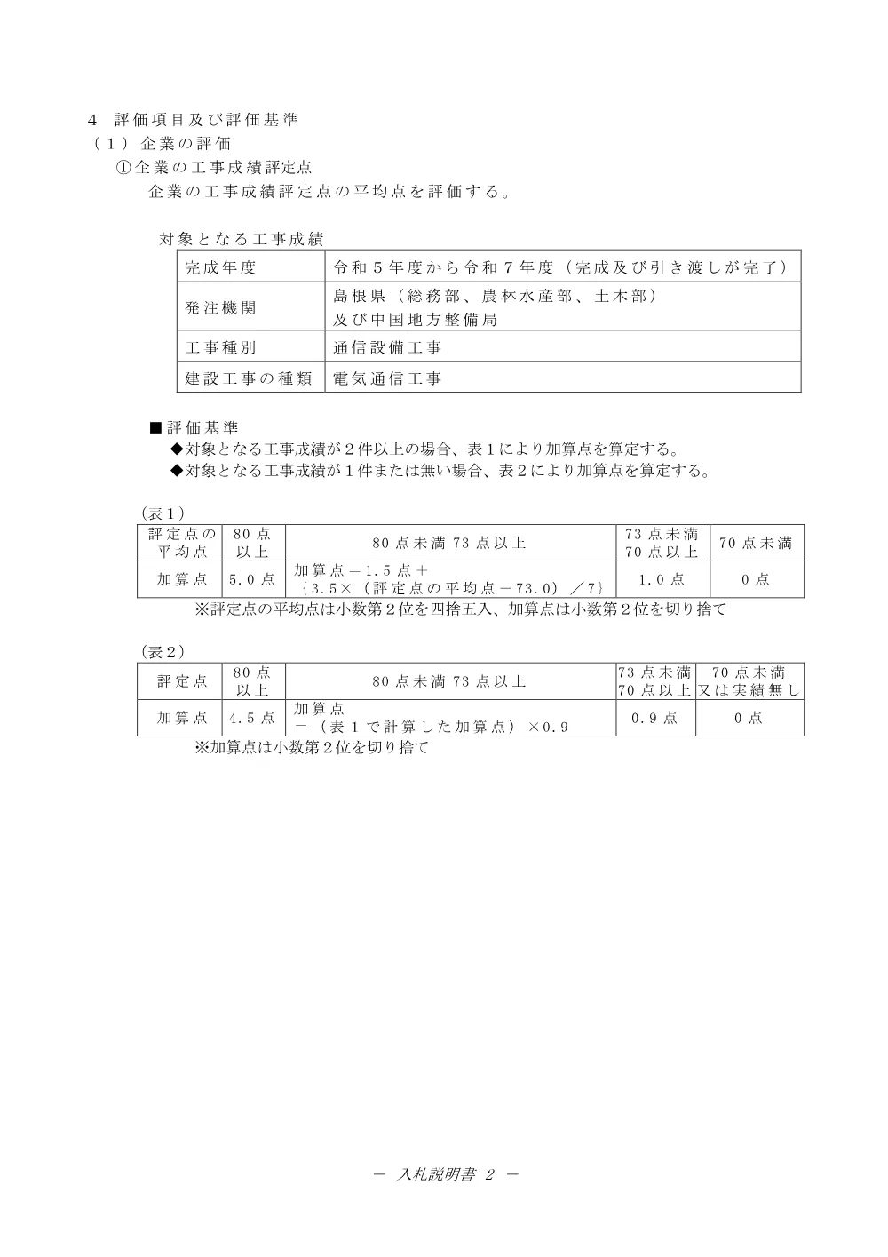 02 入札説明書（布部ダム 放流警報設備更新 第2期）.pdf 2ページ目のプレビュー