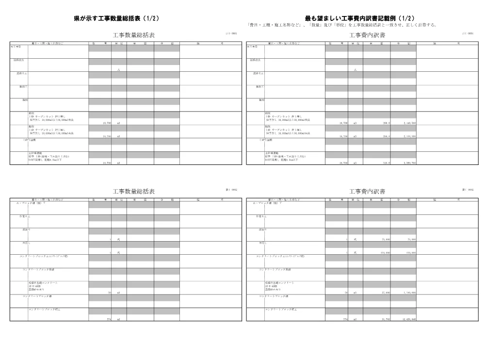 06 工事内訳書記載上の注意事項.pdf 3ページ目のプレビュー