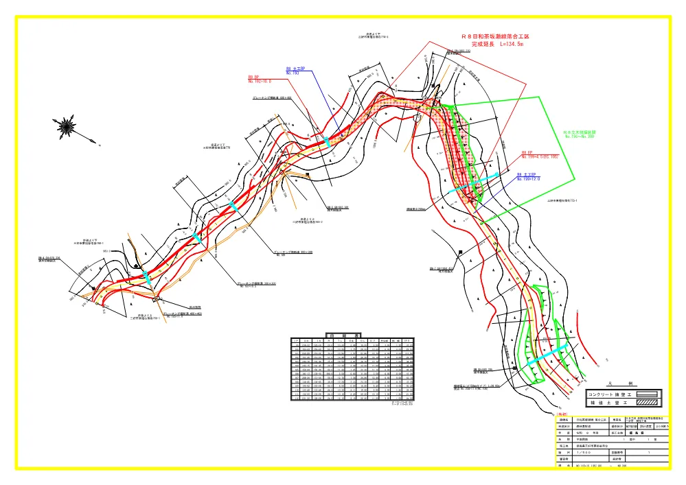 Ｒ８三林 林開日和茶坂瀬線落合 三好市 開設工事（設計図面）.pdf 1ページ目のプレビュー