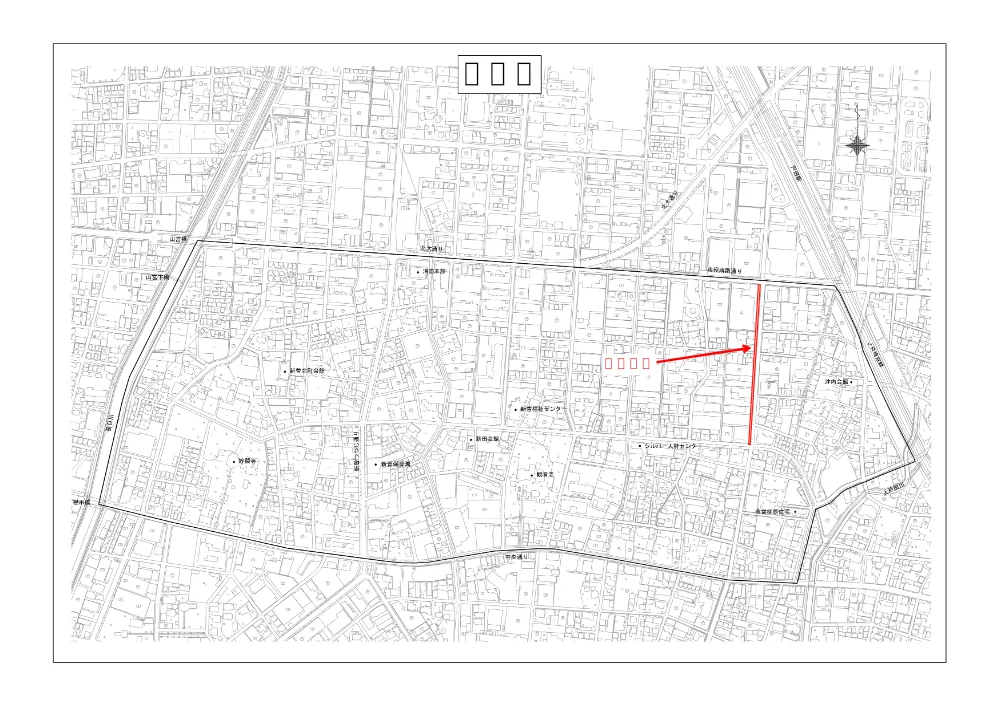 01.案内図【前谷馬場線（第二工区）電線共同溝整備工事（その１）】 .pdf 1ページ目のプレビュー