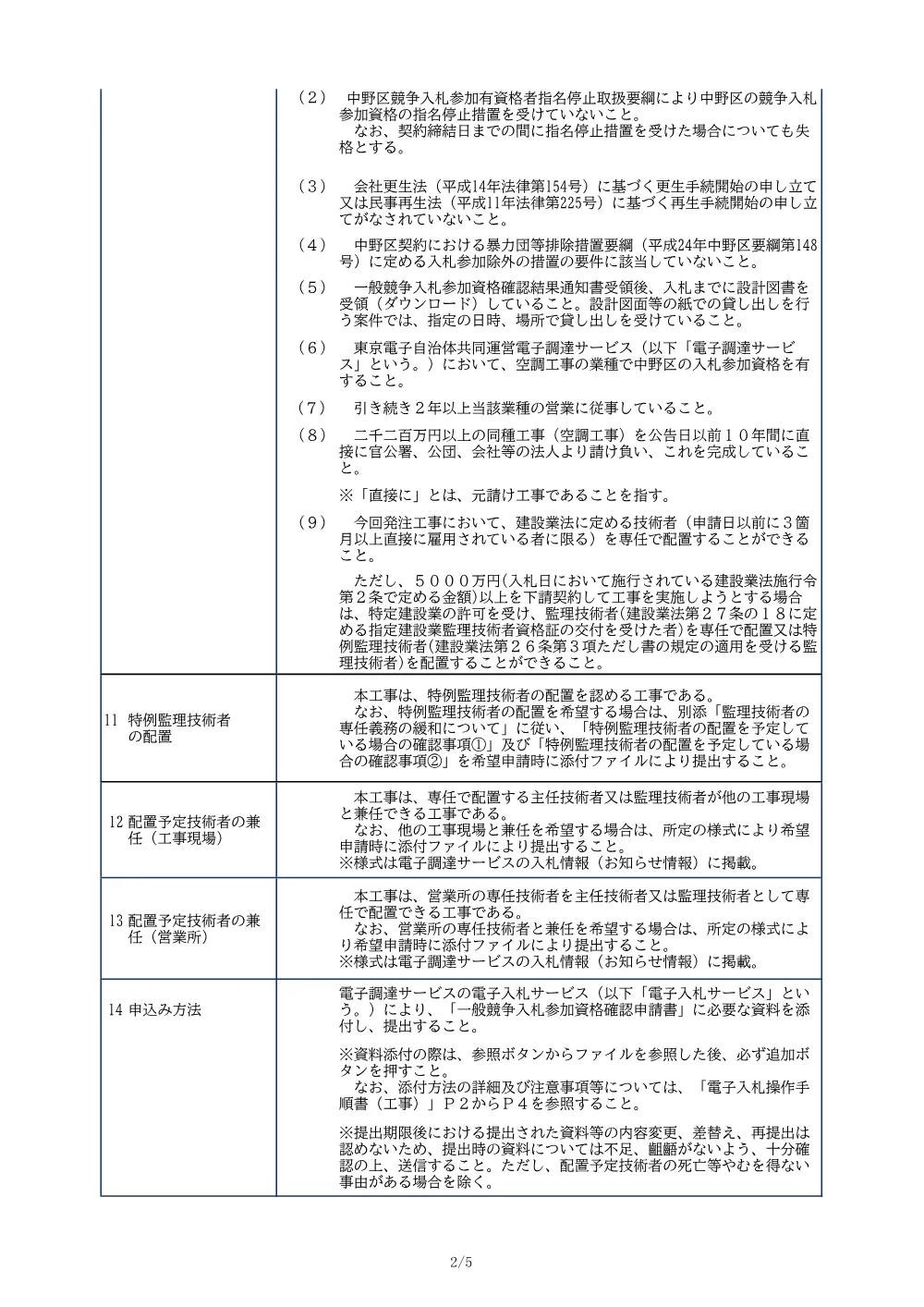 01_入札公告（さつき寮冷暖房設備改修工事）.pdf 2ページ目のプレビュー