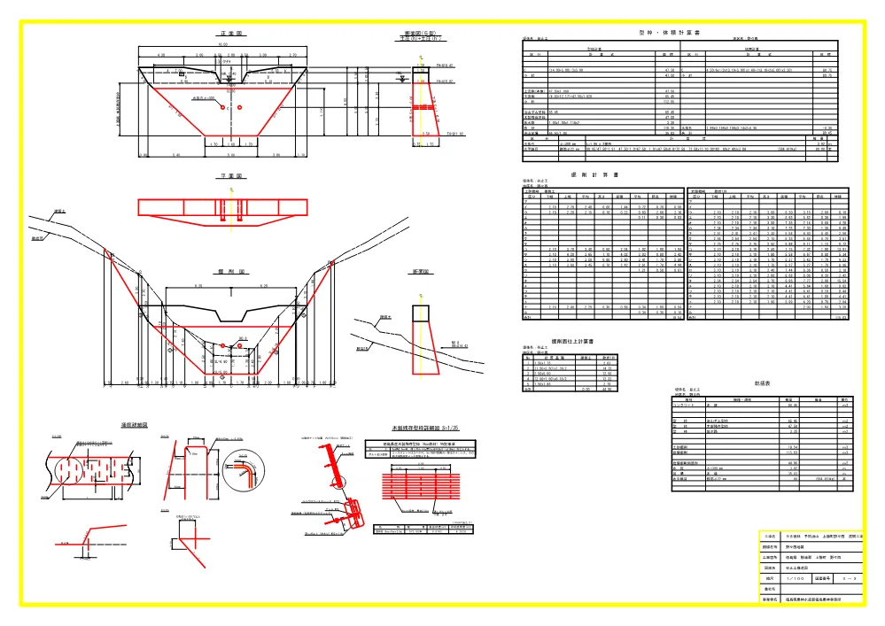 機密性1｜Ｒ８徳林 予防治山 上勝町野々西 渓間工事（設計図面）.pdf 3ページ目のプレビュー