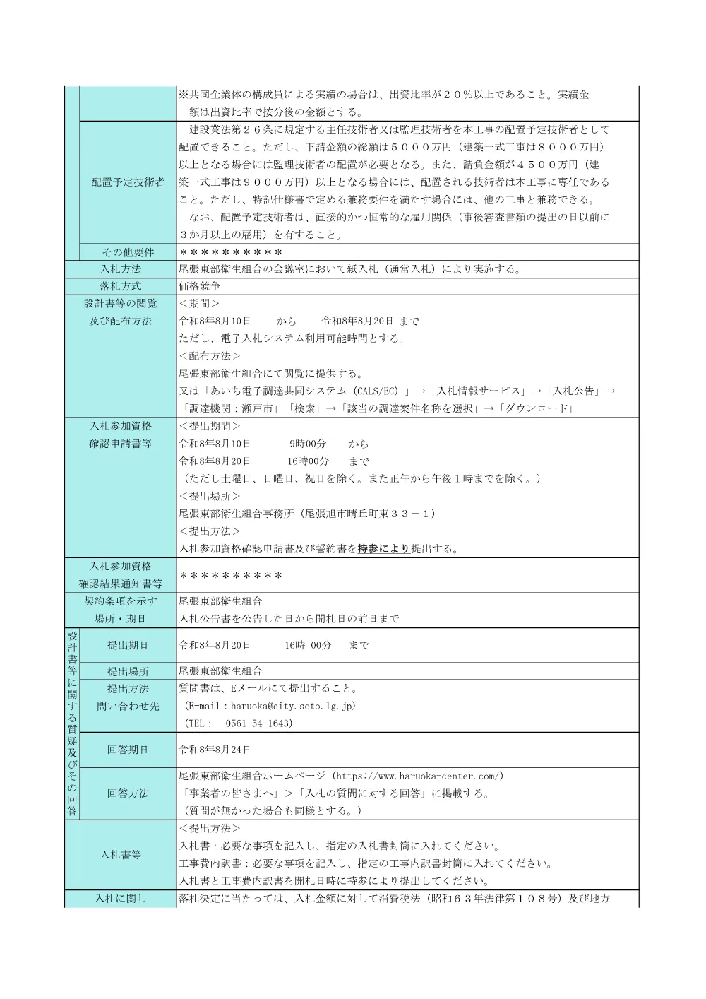 （公告）最終処分場水処理施設定期点検整備工事.pdf 2ページ目のプレビュー