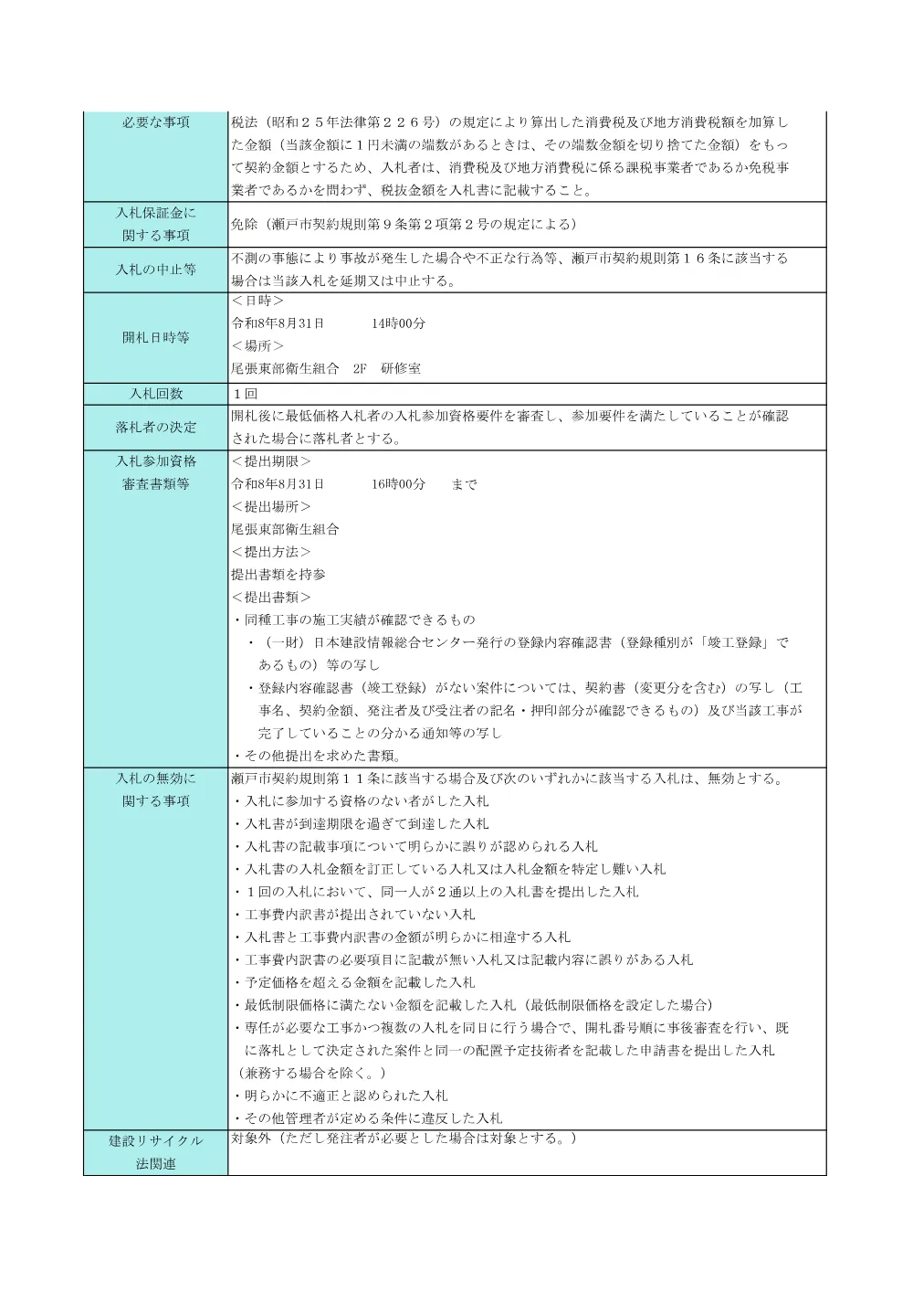 （公告）最終処分場水処理施設定期点検整備工事.pdf 3ページ目のプレビュー