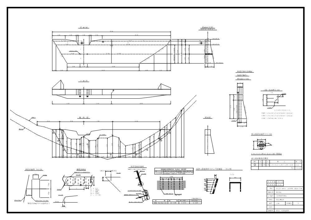 機密性１｜Ｒ８三林 復旧治山 三好市樫尾 渓間工事（企育）（設計図面）.pdf 3ページ目のプレビュー