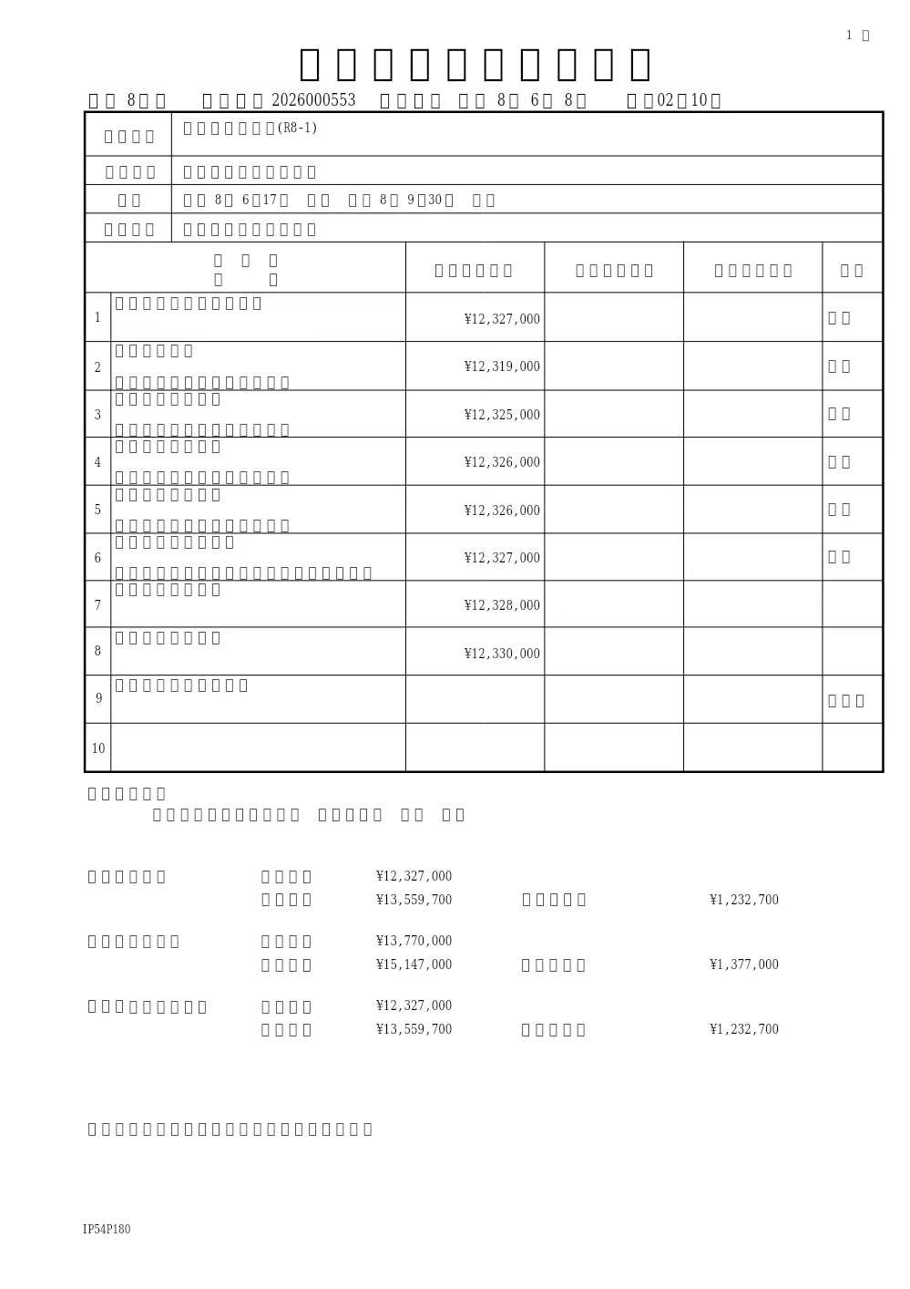 人孔蓋交換工事(R8-1)（下水道維持課）.pdf 1ページ目のプレビュー