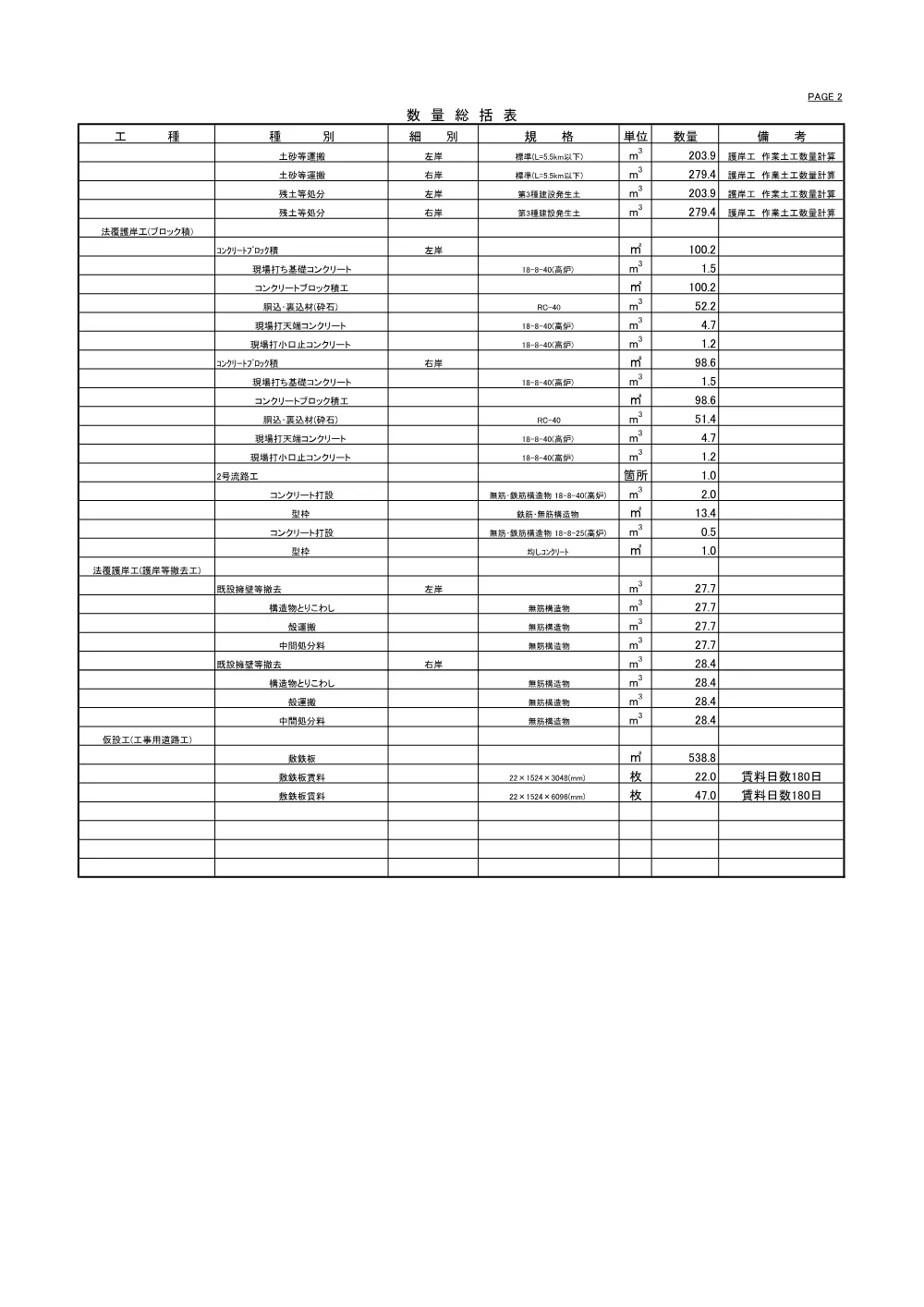 .suuryouhyou.pdf 2ページ目のプレビュー