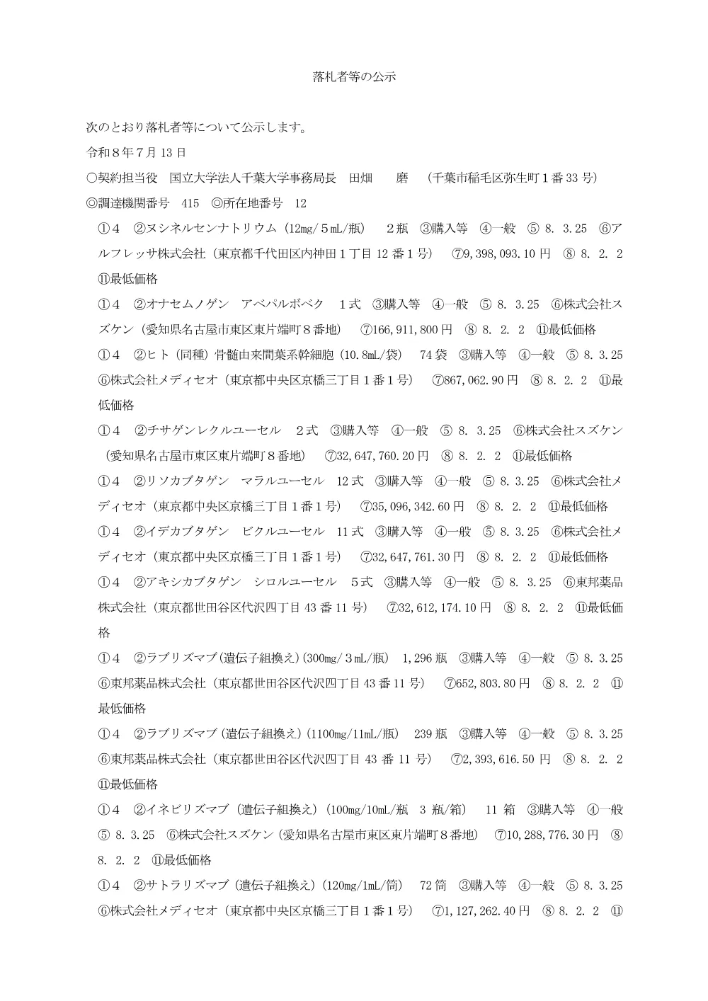 20260713rakusatsu.pdf 1ページ目のプレビュー