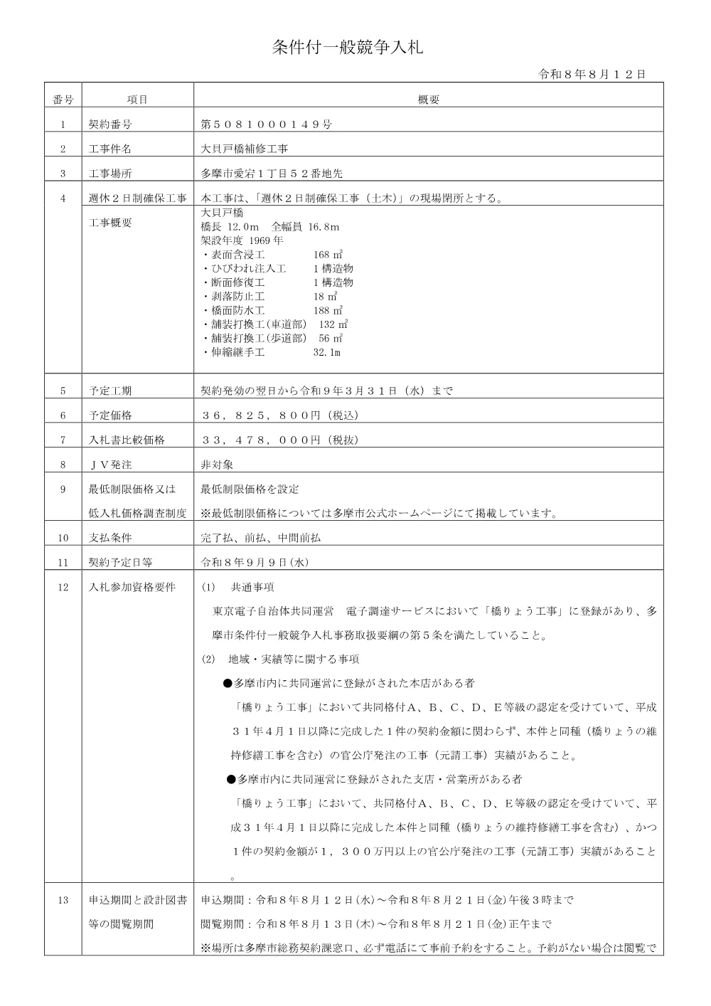 大貝戸橋補修工事.pdf 1ページ目のプレビュー