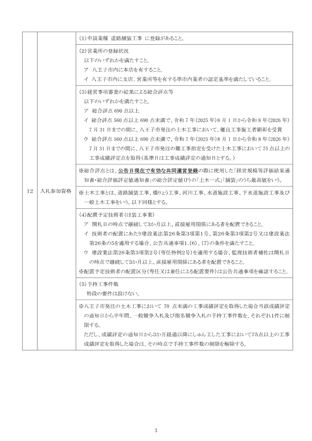 01公告（2026003200市道八王子1305号線道路舗装工事）.pdf 3ページ目のプレビュー