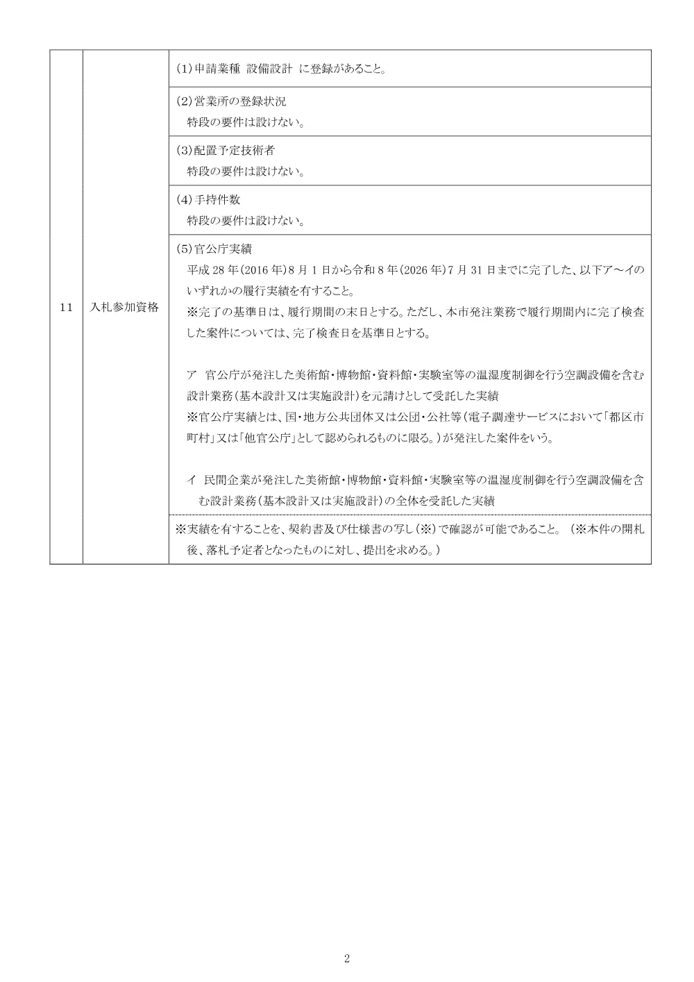 01公告（2026003387夢美術館空調設備更新工事実施設計委託）.pdf 2ページ目のプレビュー