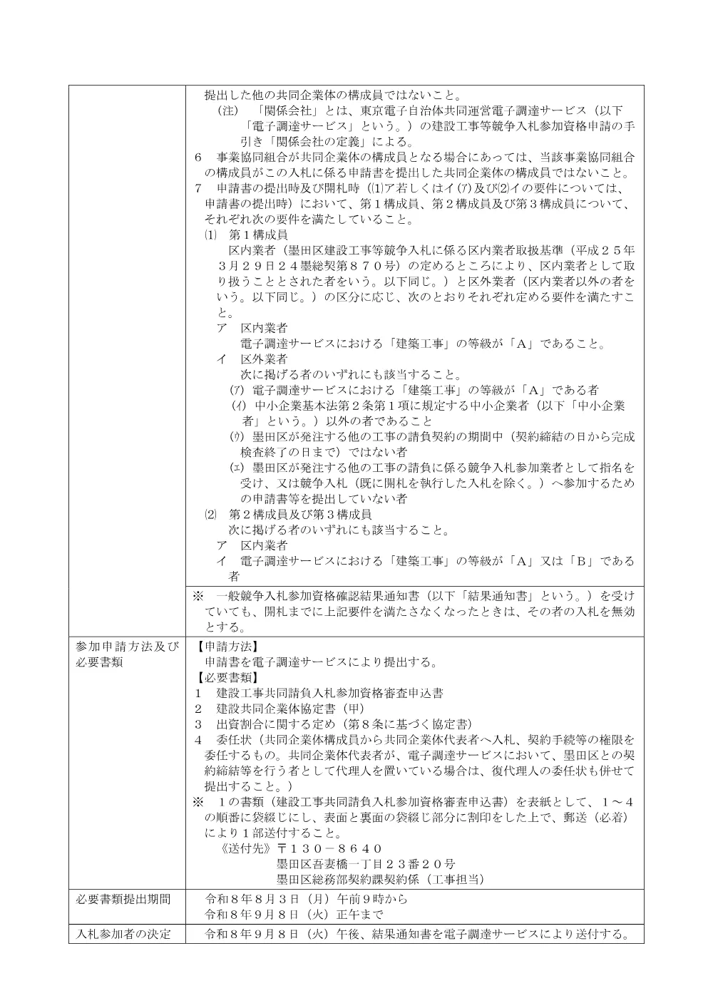 公告文（八広小学校改築工事）.pdf 2ページ目のプレビュー