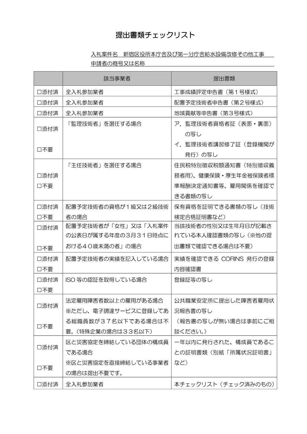 ④提出書類チェックリスト【5081000099】.pdf 1ページ目のプレビュー