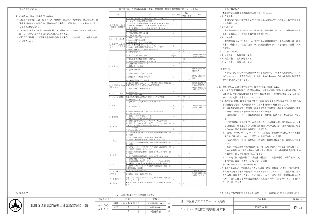 特記仕様書・配置案内図・機器表.pdf 2ページ目のプレビュー