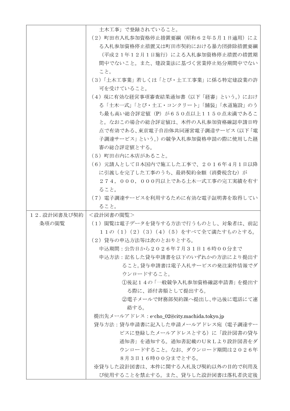 公告文（野津田公園スケートパーク整備工事）.pdf 2ページ目のプレビュー