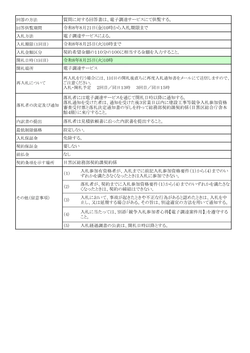 入札案内書：土地境界確定及び用地測量委託（南一丁目）.pdf 2ページ目のプレビュー