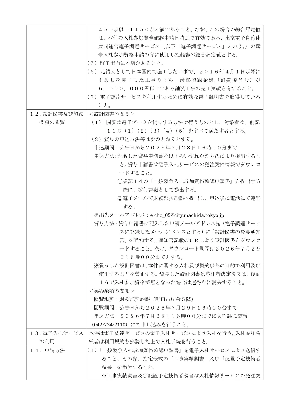 公告文（町田６２３号線（消防署前）道路改良工事（その５））.pdf 2ページ目のプレビュー