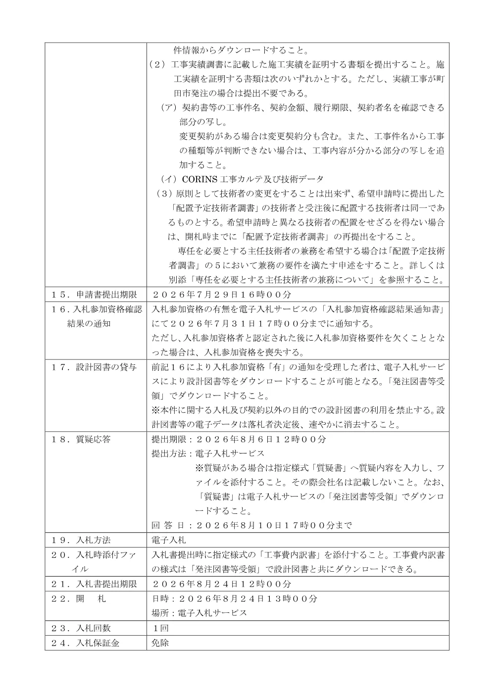 公告文（町田６２３号線（消防署前）道路改良工事（その５））.pdf 3ページ目のプレビュー