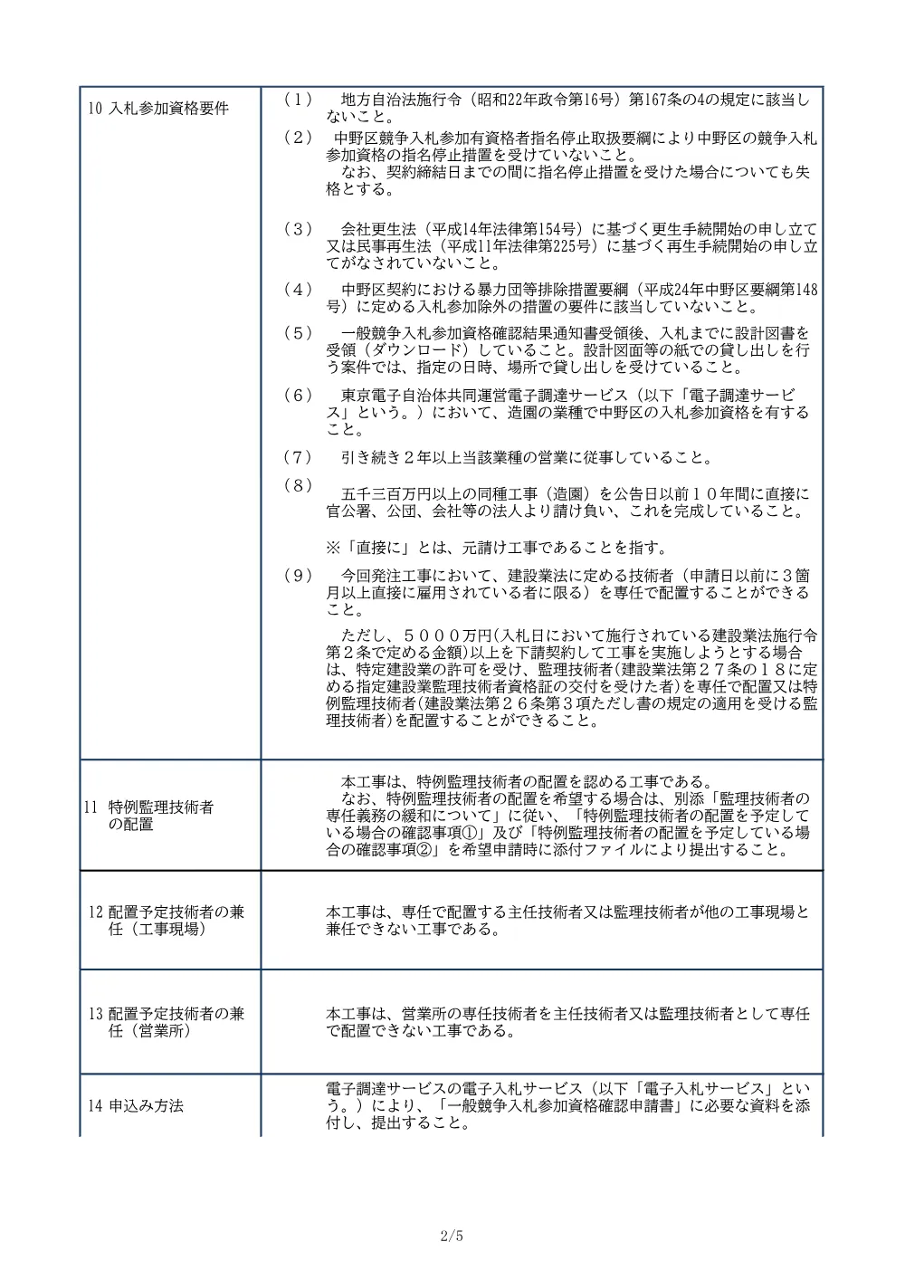 01_入札公告（公園トイレ等ユニバーサルデザイン改修工事）.pdf 2ページ目のプレビュー