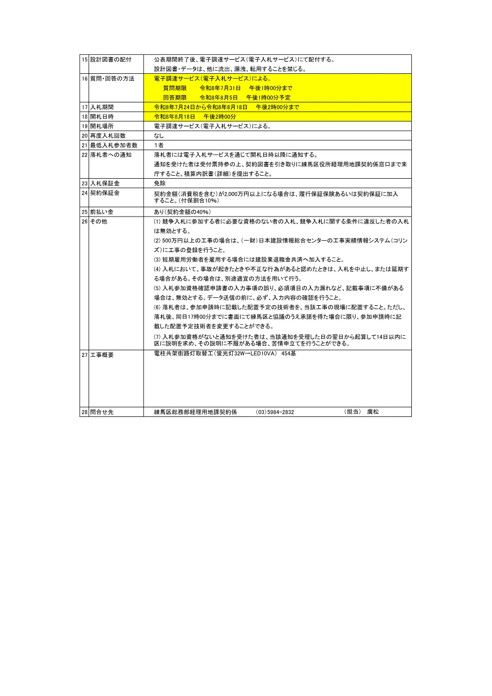公告書（街路灯省エネルギー化・その４）.pdf 2ページ目のプレビュー