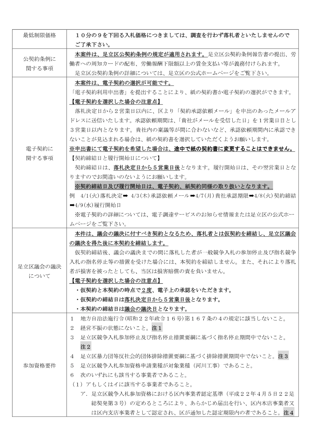 公告文（千住大橋防災船着場整備工事（令和８年度道路維持課工事第６号））.pdf 2ページ目のプレビュー