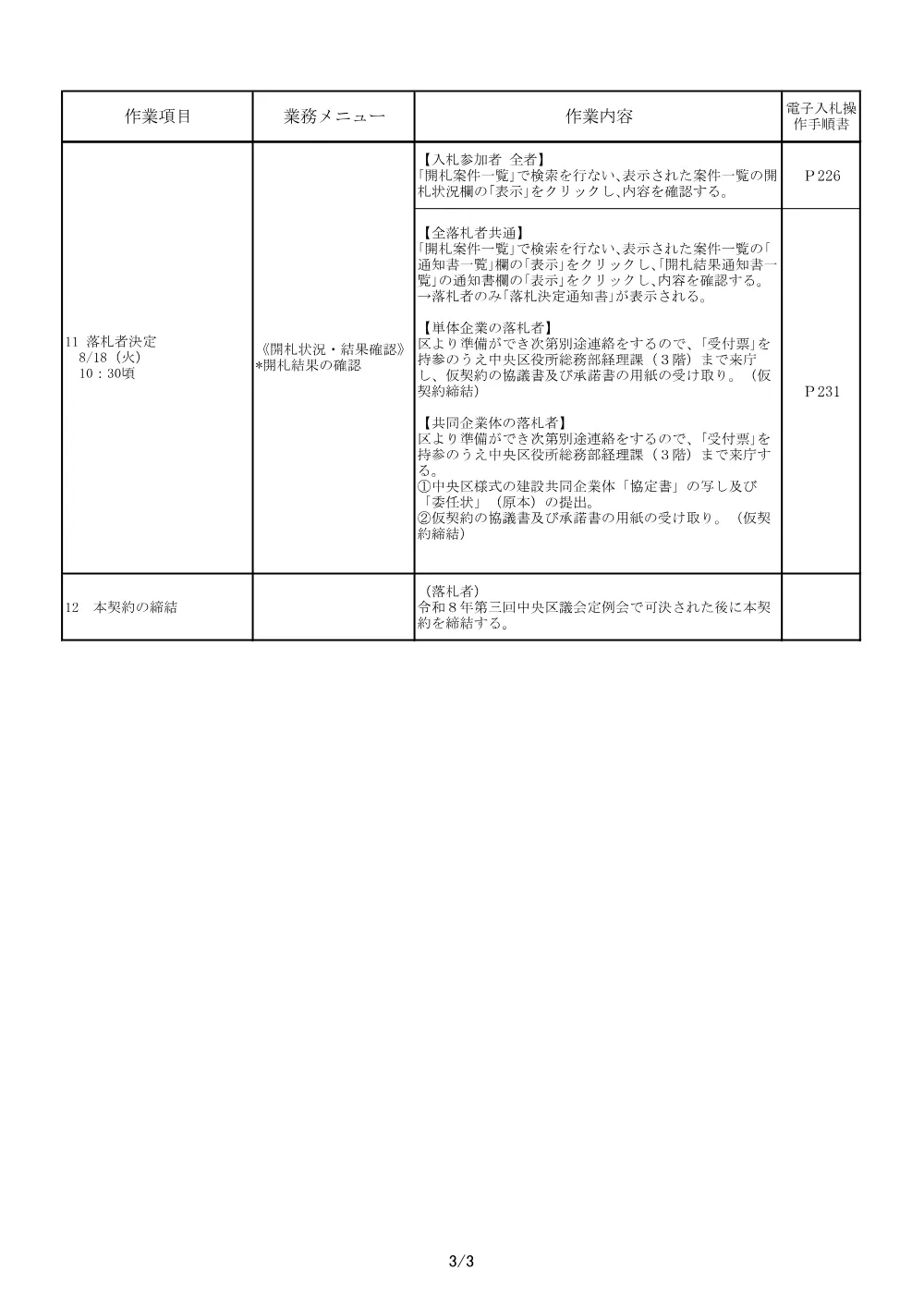 363入札手順スケジュール.pdf 3ページ目のプレビュー
