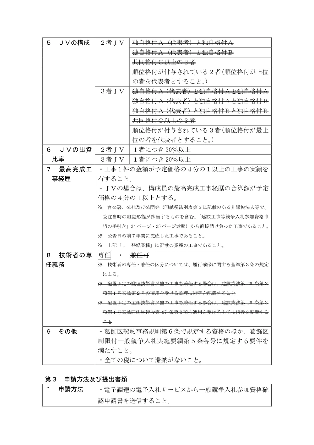 公告・落札者決定基準(葛飾区立水元小学校外構整備工事）.pdf 2ページ目のプレビュー