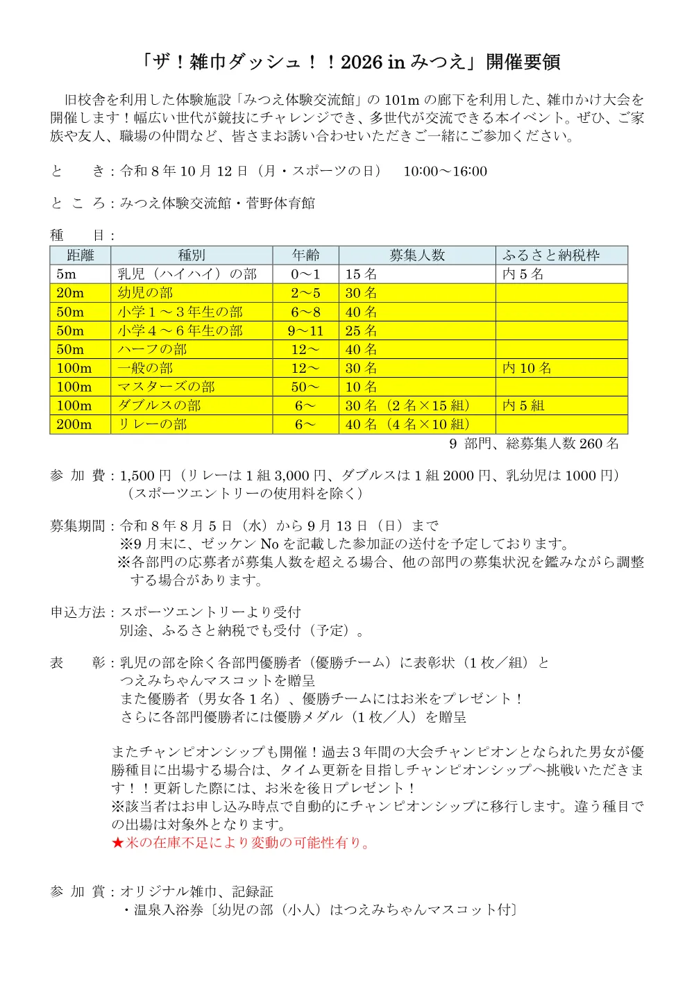 4.大会要領 (PDFファイル: 274.7KB).pdf 1ページ目のプレビュー