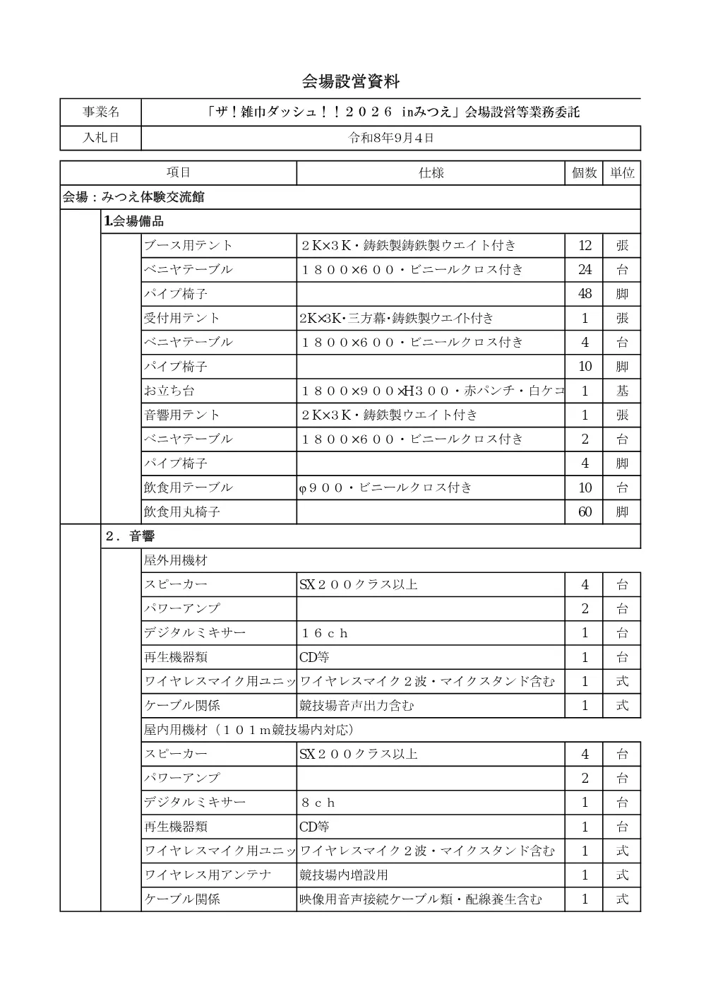 6.会場設営資料 (PDFファイル: 232.3KB).pdf 1ページ目のプレビュー