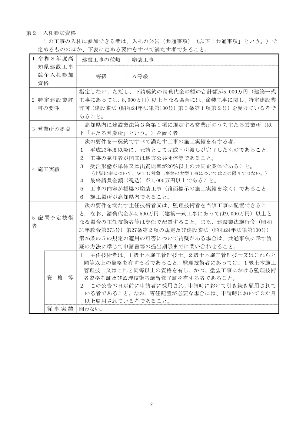土佐西南大規模公園（大方地区）（松原大橋）公園整備工事（幡単公（一） 第1-2-3号）（令和8年8月17日公告）.pdf 2ページ目のプレビュー