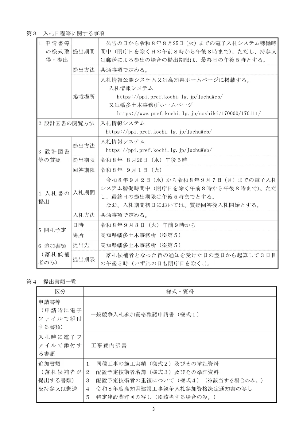 土佐西南大規模公園（大方地区）（松原大橋）公園整備工事（幡単公（一） 第1-2-3号）（令和8年8月17日公告）.pdf 3ページ目のプレビュー