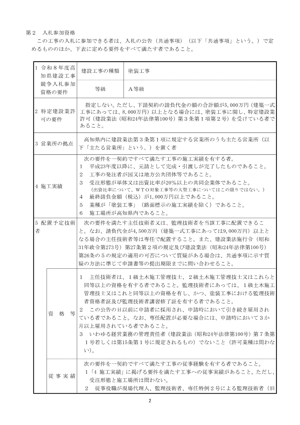県道間崎布堂ヶ谷線（初崎橋） 橋梁修繕工事（道老対（橋梁） 第1-10-10号）（令和8年8月17日公告）.pdf 2ページ目のプレビュー