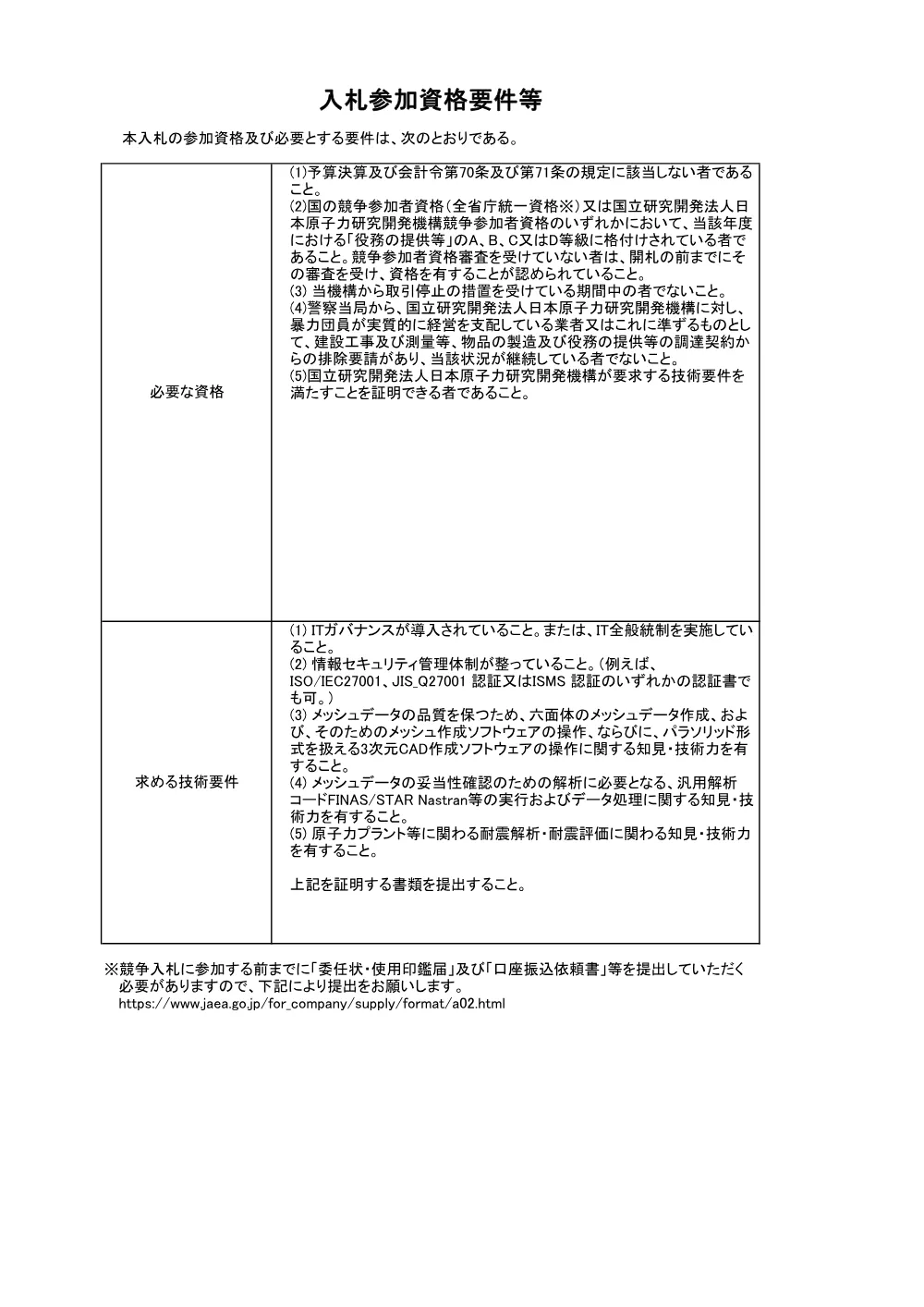 【電子入札】【電子契約】福島第一原子力発電所1号機ペデスタルの事故時構造損傷に関する調査及び地震応答評価手法の検討.pdf 2ページ目のプレビュー