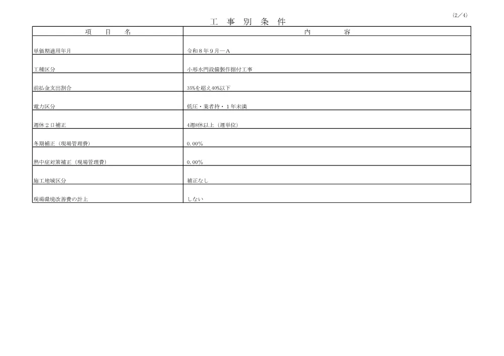 04　【８仙女第２０１号】　積算参考資料.pdf 3ページ目のプレビュー