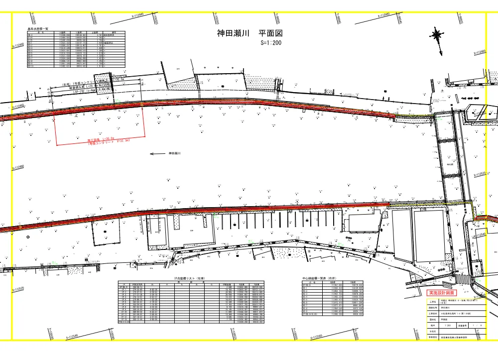 機密性１｜Ｒ８徳土 神田瀬川 小・松島 河川工事（１）（企育）（設計図面）.pdf 1ページ目のプレビュー