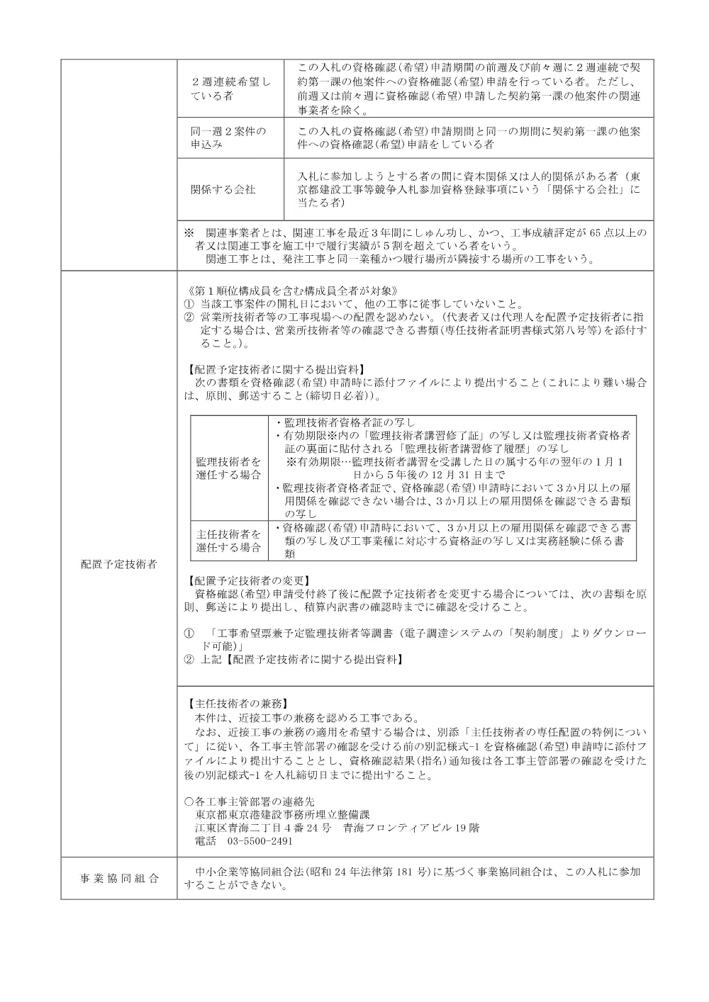 入札参加条件.pdf 2ページ目のプレビュー