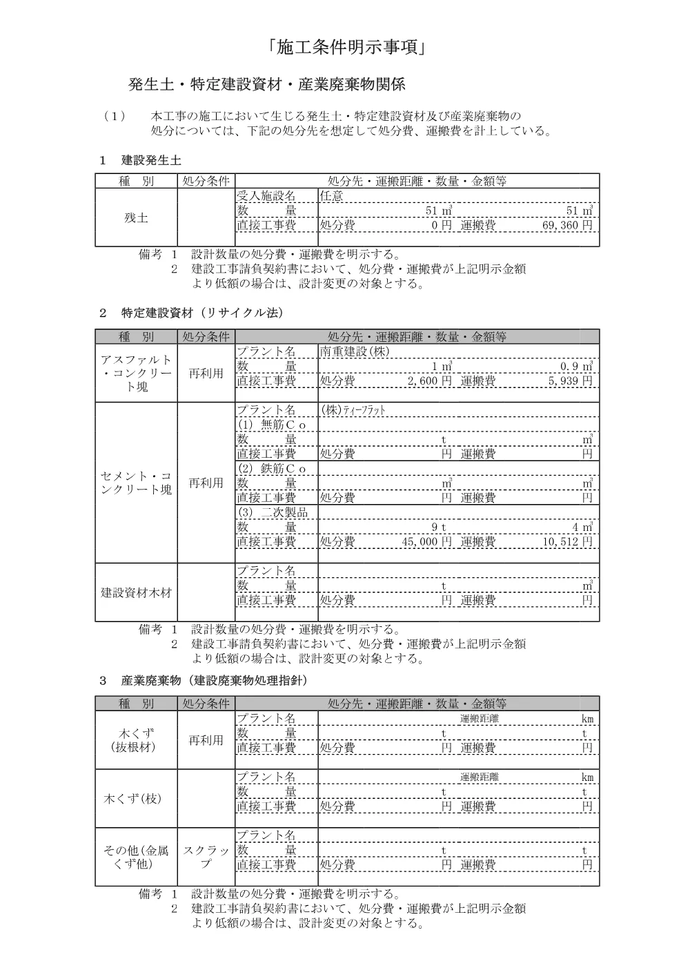 特記仕様書.pdf 2ページ目のプレビュー