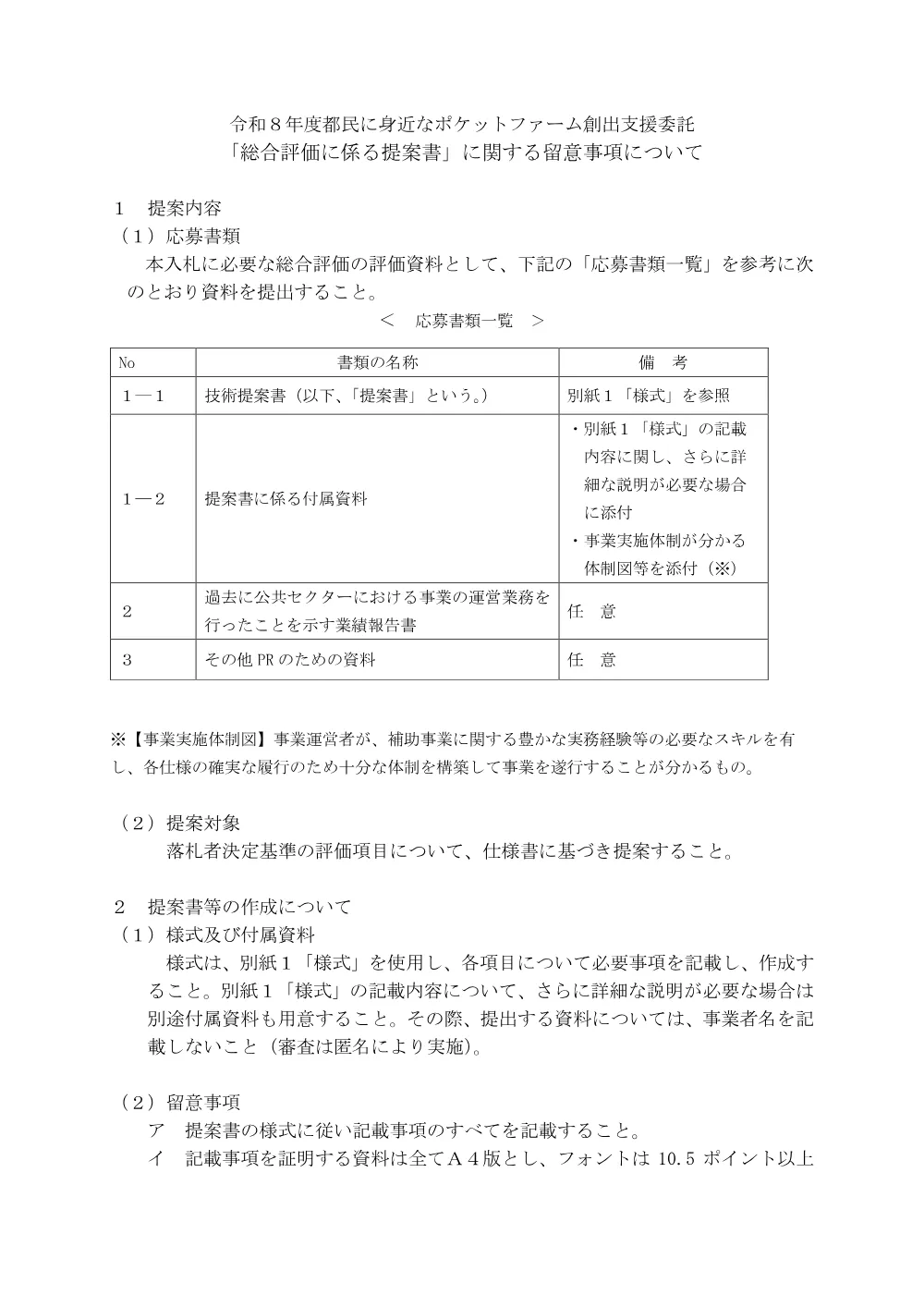 実施要領、留意事項.pdf 3ページ目のプレビュー