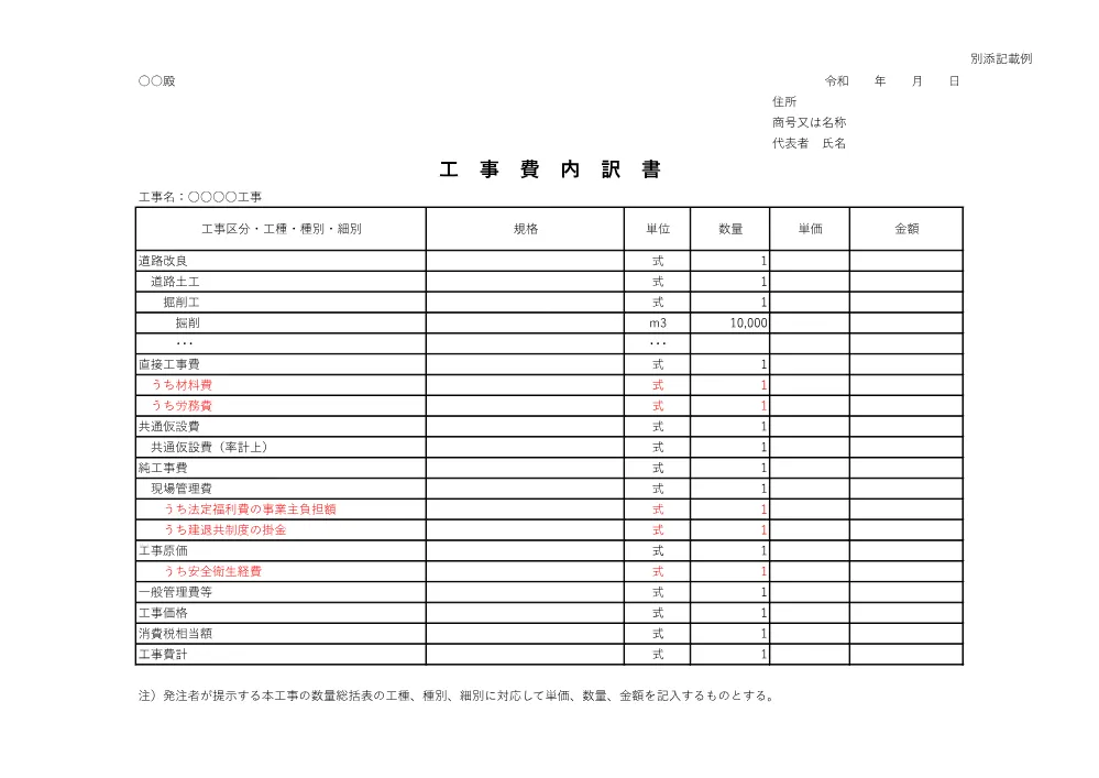 公共工事の発注における入札金額の内訳について.pdf 2ページ目のプレビュー