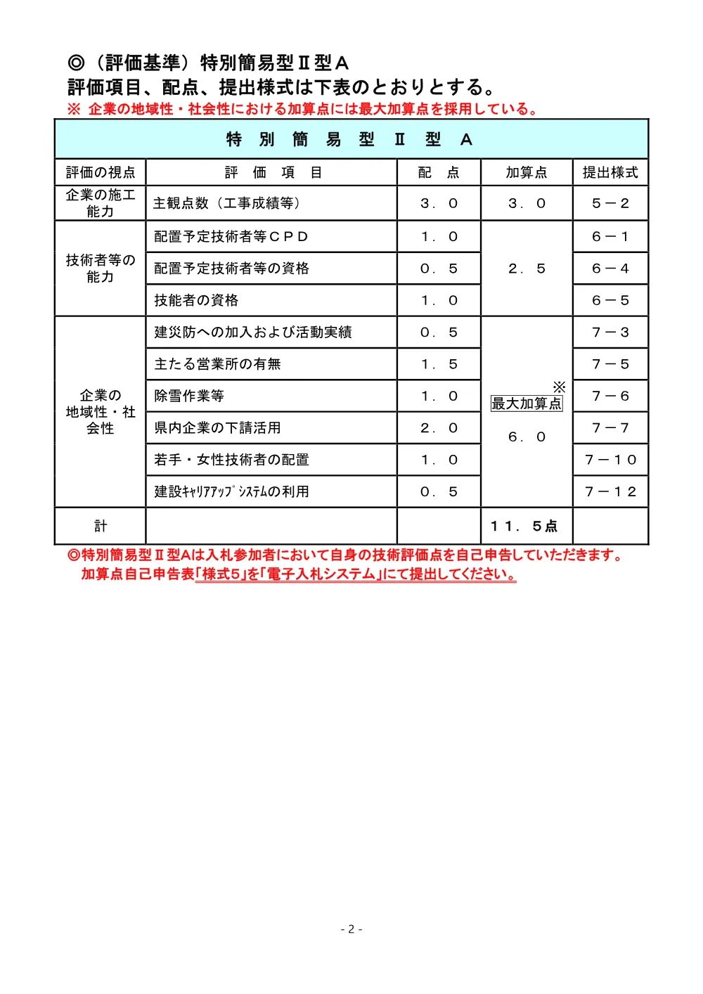 03.R8 B451-8 入札説明書（別紙－１）（特別簡易型ⅡA） .pdf 2ページ目のプレビュー