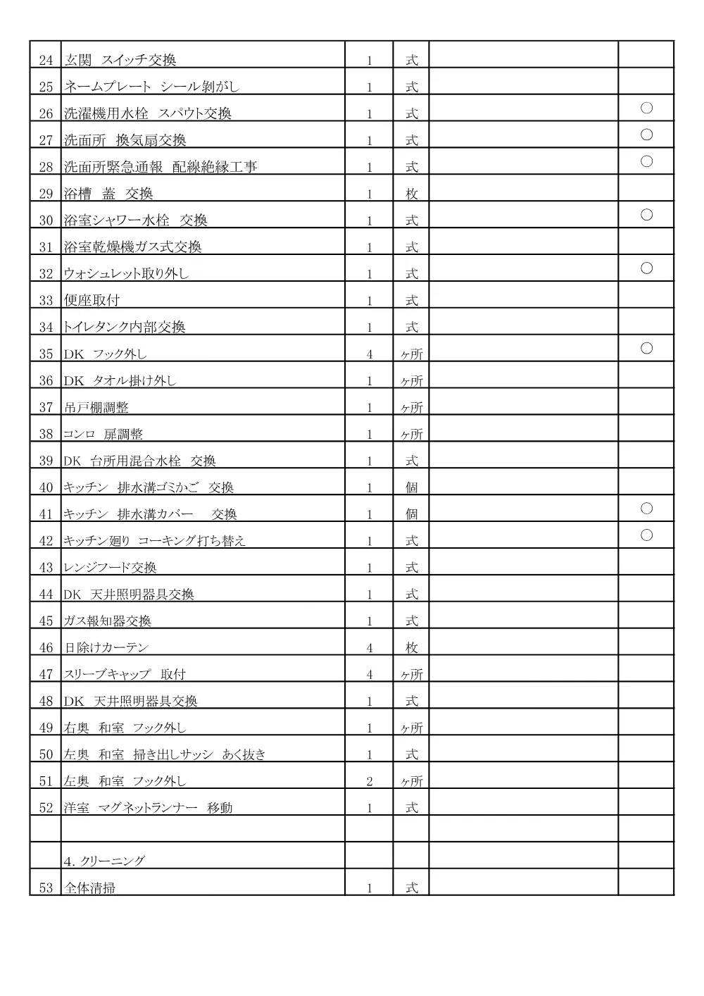 仕様書別紙（写真を除く）.pdf 2ページ目のプレビュー