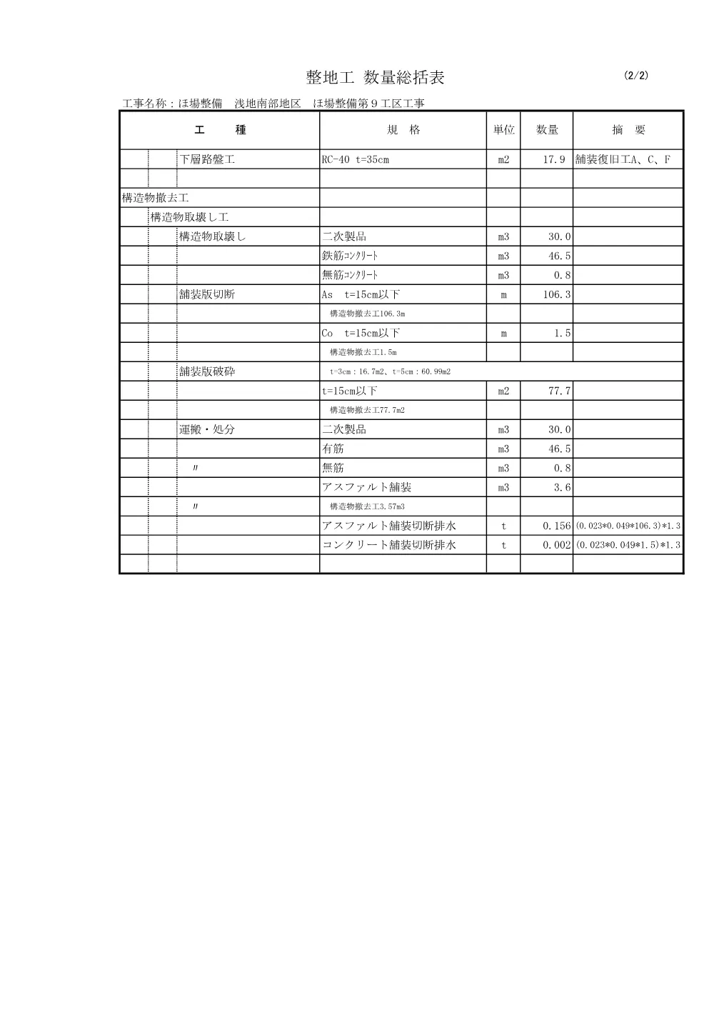 4946500_04数量計算書.pdf 3ページ目のプレビュー